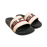 Gucci Stripe Rubber Pool Slides - Women's 6