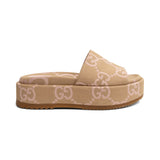 Gucci 'Jumbo GG Anglelina' Platform Slides - Women's 39.5