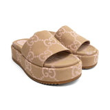 Gucci 'Jumbo GG Anglelina' Platform Slides - Women's 39.5