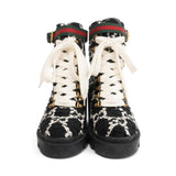 Gucci Tweed Combat Boots - Women's 36.5