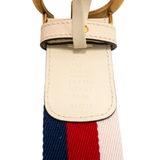 Gucci Canvas Striped 'Marmont' Belt - 36