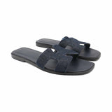 Hermes 'Oran' Denim Sandals - Women's 37