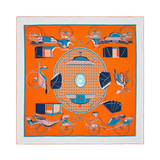Hermes 'Les Voitures A Transformation' Cashmere Scarf