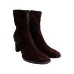 Hermes Brown Suede Ankle Boots angle