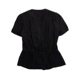 Isabel Marant Etoile Black V-Neck Button Shirt - Women's 36