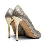 Jimmy Choo Metallic Leopard Stilettos - Women's 38