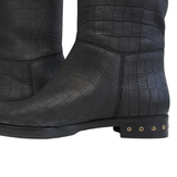 Lanvin Croc-Embossed Boots - Women's 39.5