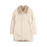 Loro Piana Reversible Taupe Lamb Fur Coat - Women's 38