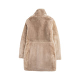 Loro Piana Reversible Taupe Lamb Fur Coat - Women's 38