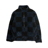 Louis Vuitton x Nigo Jacquared Damier Navy/Black Fleece Jacket - Men's M