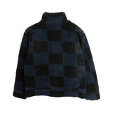 Louis Vuitton x Nigo Jacquared Damier Navy/Black Fleece Jacket - Men's M