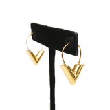 Louis Vuitton 'Essential V' Hoop Earrings