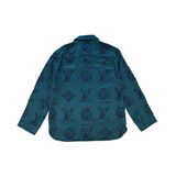 Louis Vuitton 'Monogram Flocked Silk' Shirt - Men's XL