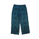 Louis Vuitton 'Monogram Flocked Silk' Pants - Men's 52