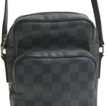 Louis Vuitton Grey Damier Crossbody Bag front detail alternate