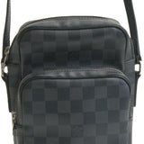 Louis Vuitton Grey Damier Crossbody Bag front detail alternate