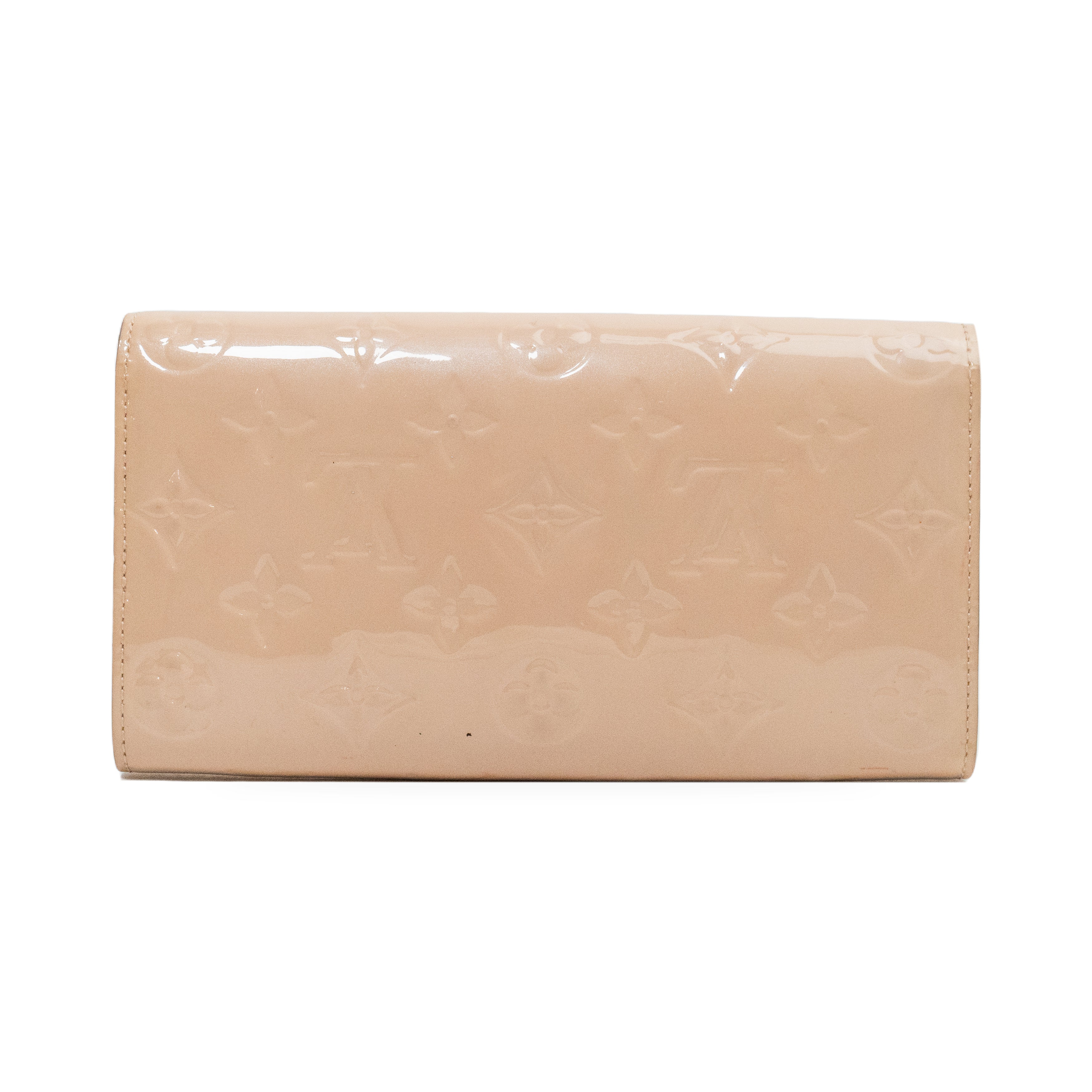 Louis Vuitton Beige Patent Wallet back