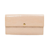 Louis Vuitton Beige Patent Wallet front