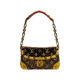 Louis Vuitton Brown Yellow Shoulder Bag front