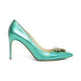 Brian Atwood Turquoise Heels - Women's 38.5