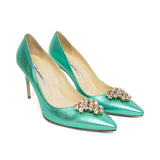 Brian Atwood Turquoise Heels - Women's 38.5