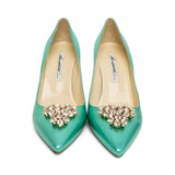 Brian Atwood Turquoise Heels - Women's 38.5