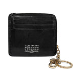 Maison Margiela Logo Zip Card Holder With Keychain