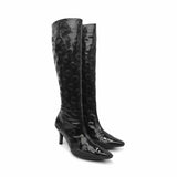 Marine Serre 'Maree Noir SS20' Patent Boots - Women's 38