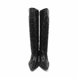 Marine Serre 'Maree Noir SS20' Patent Boots - Women's 38