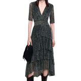 Maje Metallic Midi Dress - Women's 38