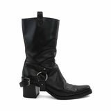 Miu Miu Leather Moto Boots - Women's 39.5