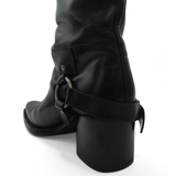 Miu Miu Leather Moto Boots - Women's 39.5