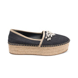 Miu Miu Crystal Embellished Platform Espadrilles - Women's 41