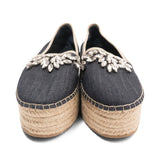 Miu Miu Crystal Embellished Platform Espadrilles - Women's 41