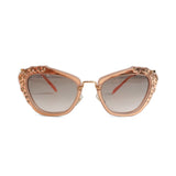 Miu Miu 'Noir 04Q' Rhinestone Cateye Sunglasses