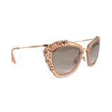 Miu Miu 'Noir 04Q' Rhinestone Cateye Sunglasses