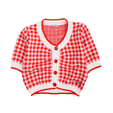 Miu Miu Gingham Cardigan - Women's M