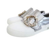 Miu Miu Crystal Buckle Sneakers - Women's 37