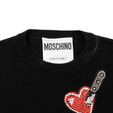 Moschino Black Rhinestone Heart Dress - Women's 38