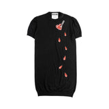 Moschino Black Rhinestone Heart Dress - Women's 38