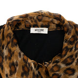 Moschino Silk Leopard Shirt with Black Vest - Women's 12
