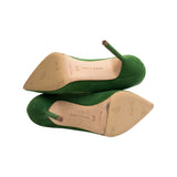 Manolo Blahnik Green Suede Pumps sole