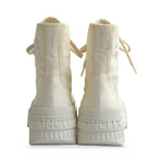Moncler Ivory Lace Up Boots back