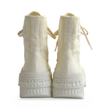 Moncler Ivory Lace Up Boots back