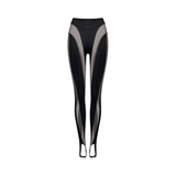 Mugler x H&M 'Mesh Panel Stirrup' Leggings - Women's 4