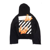 Off-White 'Diag Fire' Hoodie - Men's XS