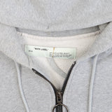 Off White 'Diag Distressed' Zip Up Hoodie - Women's M