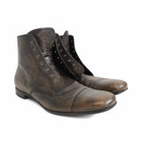 Prada Saffiano Leather Combat Boots - Men's 10.5