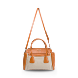 Prada 'Saffiano-Cuir Trimmed Canapa' Tote