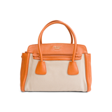 Prada 'Saffiano-Cuir Trimmed Canapa' Tote